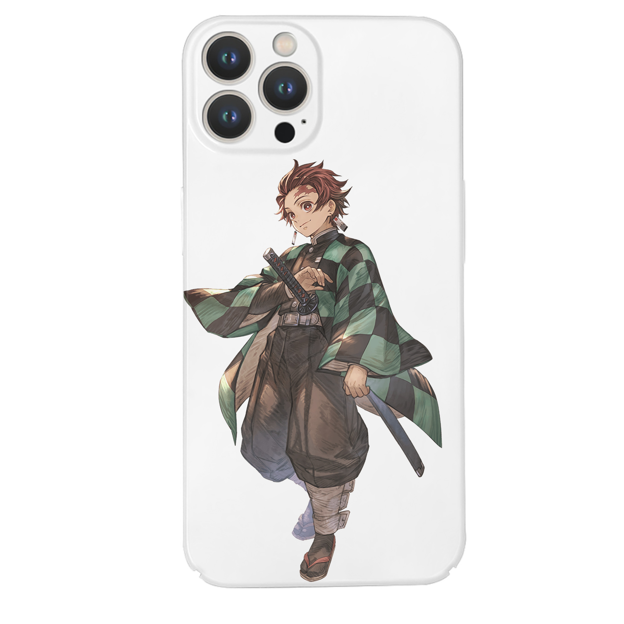 （画像用） 鬼滅の刃 竈門 炭治郎／かまど たんじろう Kamado Tanjirou 【iPhone 14シリーズ対応】ハードケース